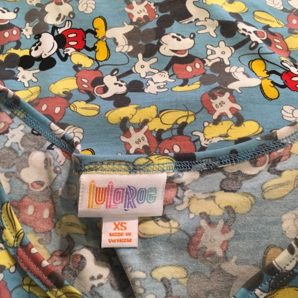 LuLaRoe Disney Mickey Fade Irma Top XS FREE SHIP - Picture 5 of 6